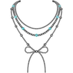 Lightweight 3PCS Navajo Pearl Necklaces - Versatile Women’s Western Jewelry